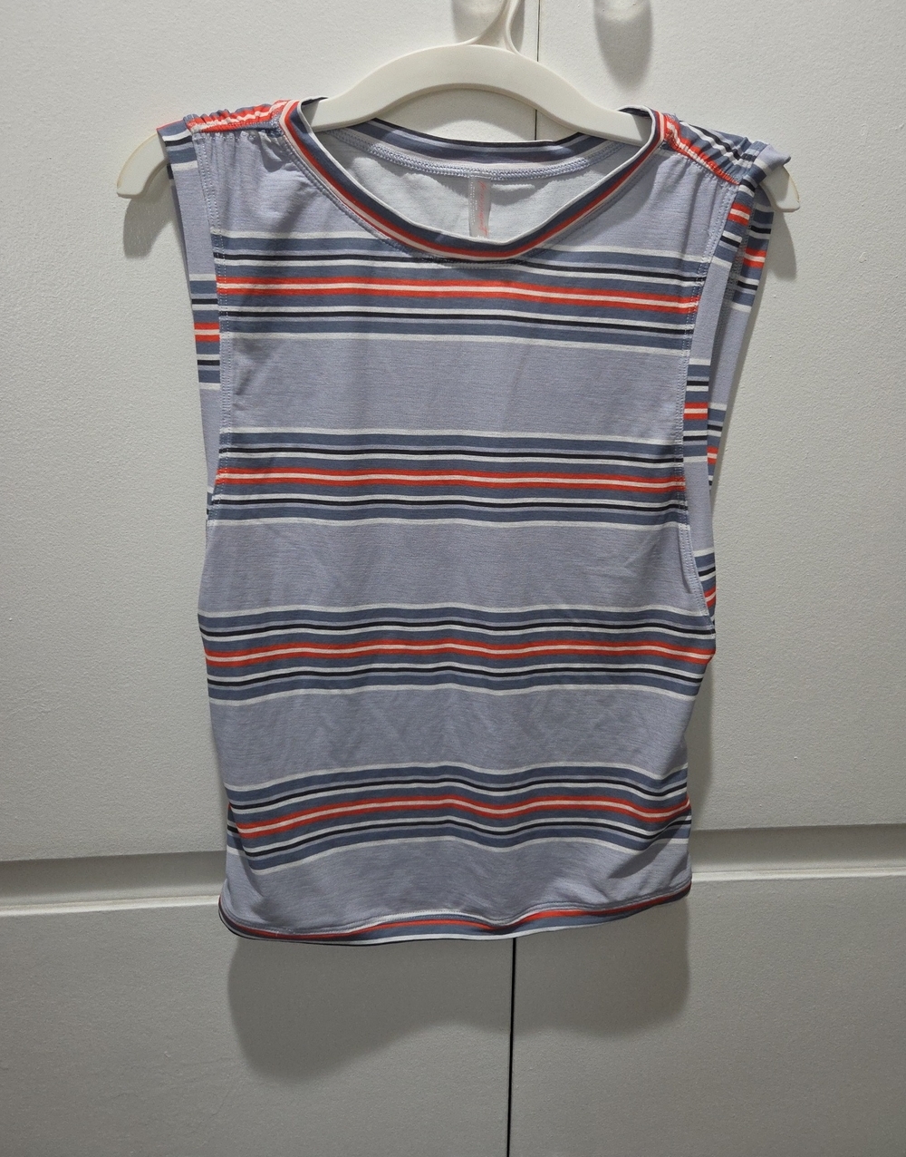 Free People Striped Sleeveless Tank - Light Blue, Navy & Orange